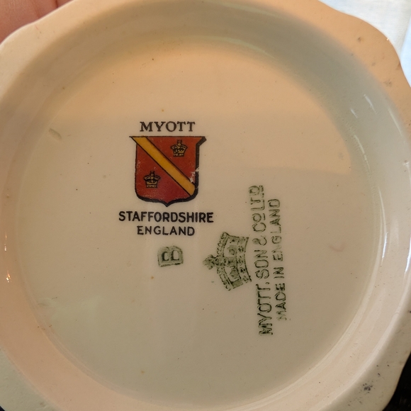 Staffordshire England Myott "Indian Tree" pattern Art Deco china tea set - Picture 6 of 7